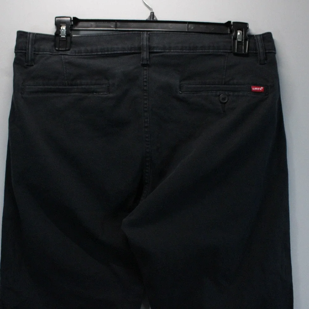 Levis XX Chino Standard Taper Black Pants Mens 36x34 Modern Tech Active Workwear